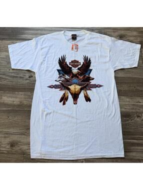 Vintage 2000 Harley Davidson Eagle T-Shirt White Sz L NWT